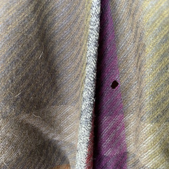 l. magnin Vintage Pleated Wool Plaid Skirt Sz 8 Satin Lined Pockets Side Zip - Picture 7 of 16